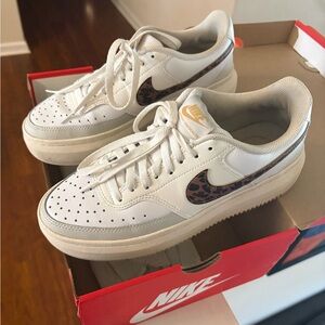 Nike Court Vision Alta Women's Sneakers - White/Archaeo Brown/Light Bone